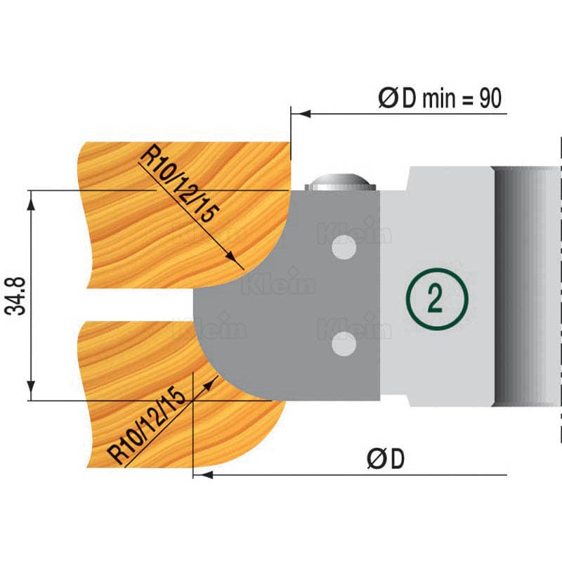 Hw tooling set for concave and convex quarter rounds схема