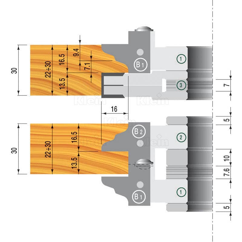 Hw tooling set for profiles and counterprofiles schema
