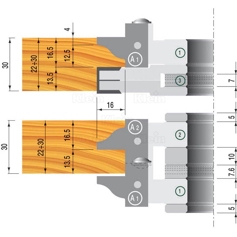 Hw tooling set for profiles and counterprofiles schema