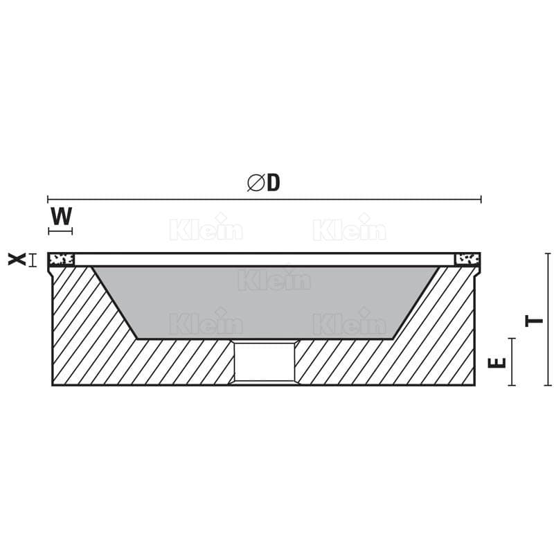 Grinding wheel for planers knives schema