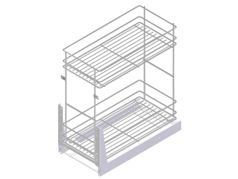 Extractable basket 2 shelves H45 full extension soft closing - VARIANT PLUS main image