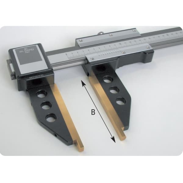 Gauge with nonius for linear-inside/outside measurements, steel jaws снимка