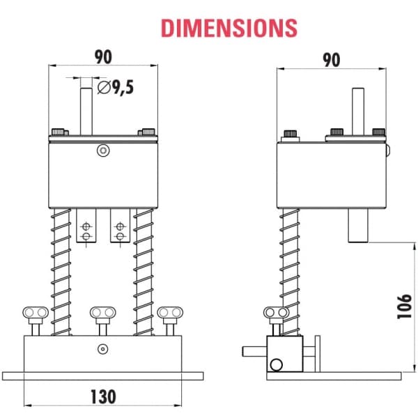 Special devices for angular hinges inserting schema