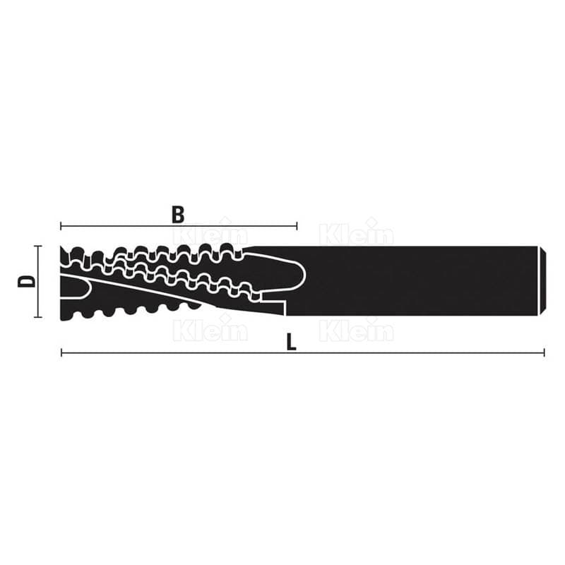 Solid carbide spiral cutters, roughing style z=3 schema