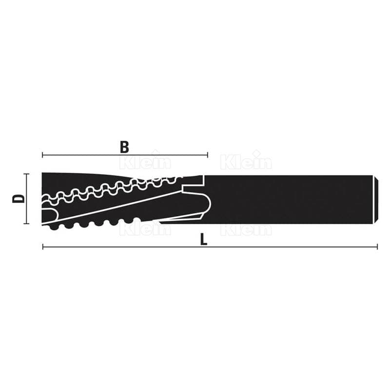 Solid carbide spiral cutters, roughing style z=3 (lh rot.) схема