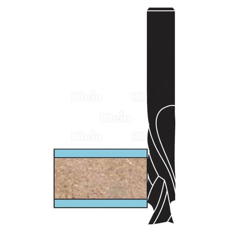 Solid carbide compression cutters z=2+2 schema