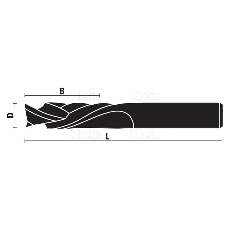 Solid carbide compression cutters z=2+2 schema