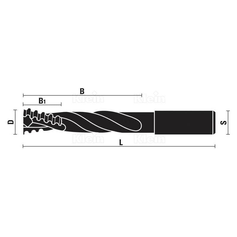 Solid carbide spiral cutters z=2 - z=3 schema