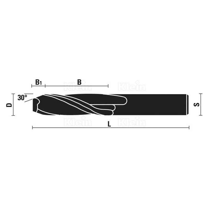 Solid carbide spiral cutters z=2 схема