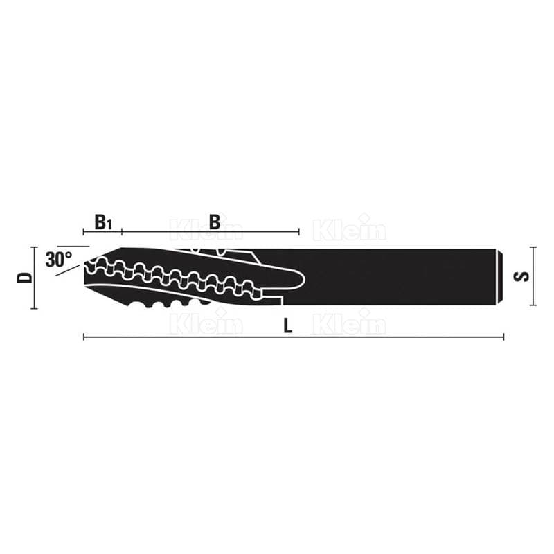 Solid carbide spiral cutters z=2 схема