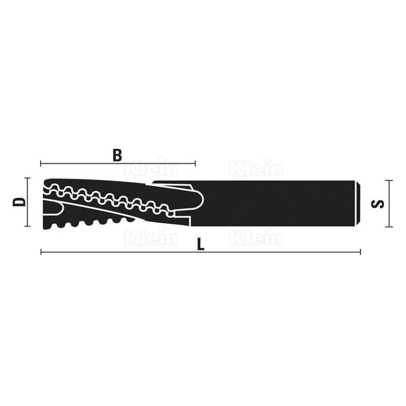 Solid carbide spiral cutters, roughing style z=2 schema
