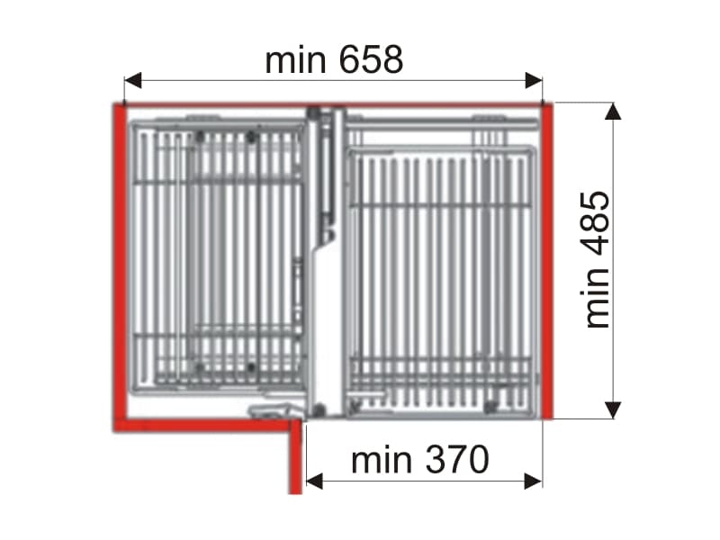 Corner comfort with full extension drawers- VARIANT schema