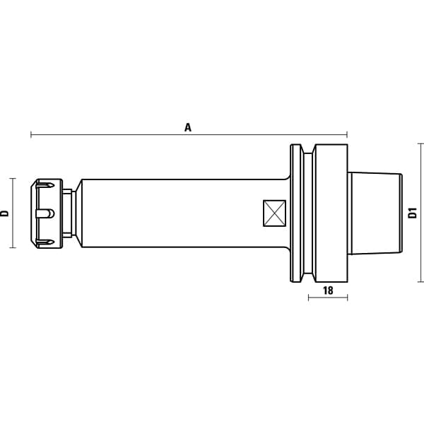 Collet chucks hsk63f er16 - g2.5 balancing schema