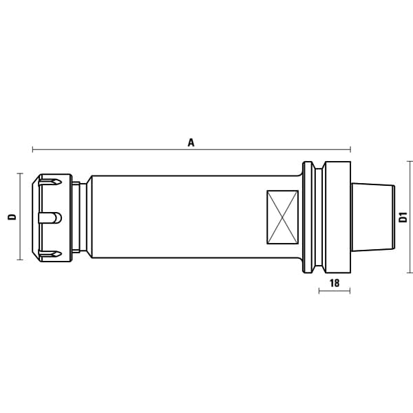 Collet chucks hsk63f er32 - g2.5 balancing schema