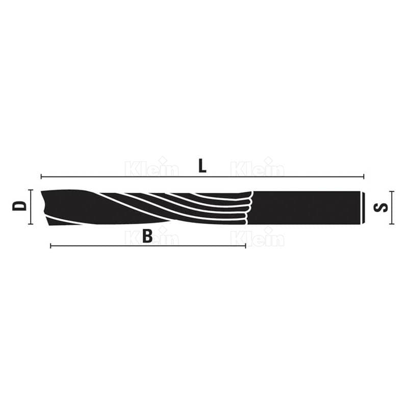 Solid carbide spiral bits up cut z=1 schema
