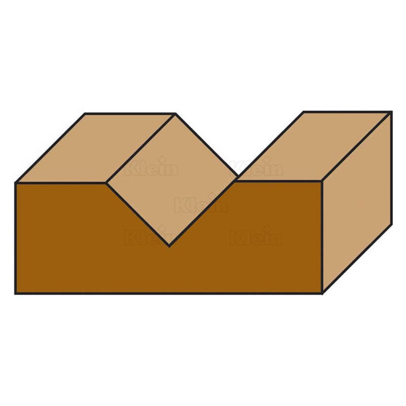 Hw insert v-grooving bits z=1 schema