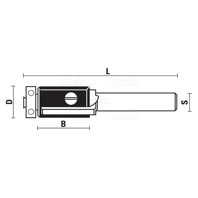 Hw insert flush trimming bits with ball bearing schema
