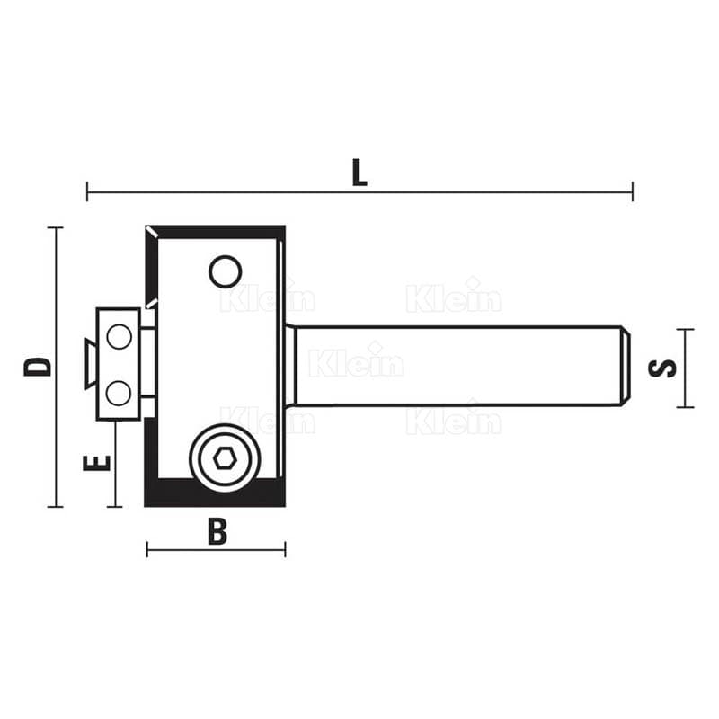 Hw insert flush trimming bits with ball bearing z=2 схема