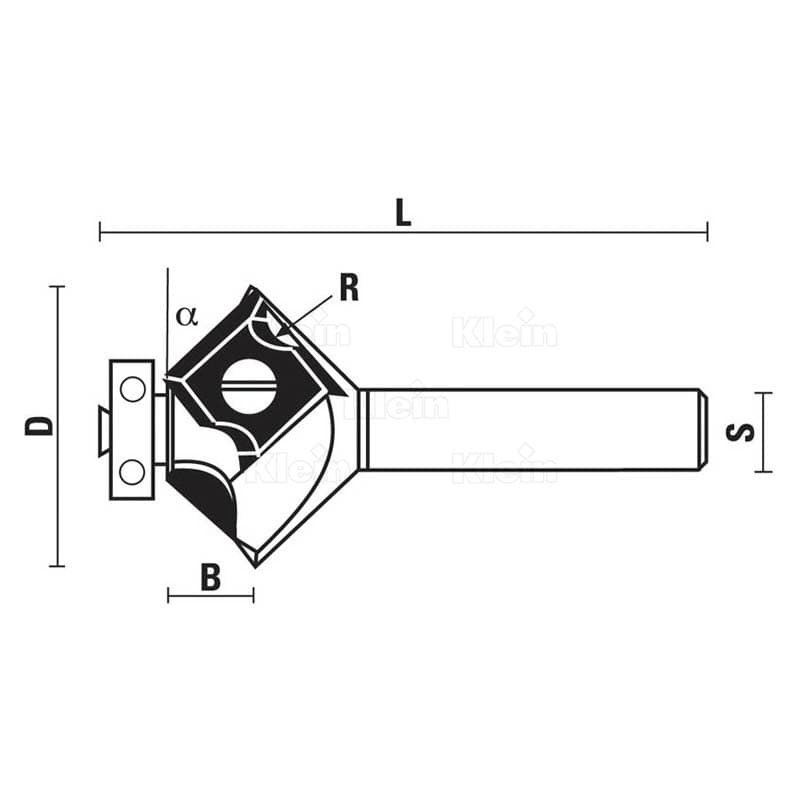 Hw insert flush trimming bits with ball bearing z=2 схема