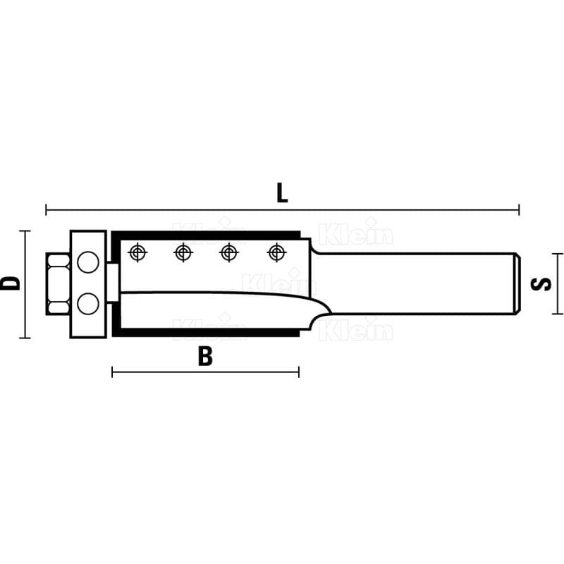 Hw insert flush trim bits z=2 “versofix” schema