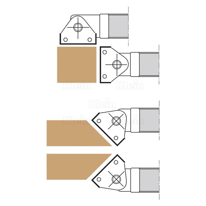Hw insert vari-angle router cutters 1° z=2 schema