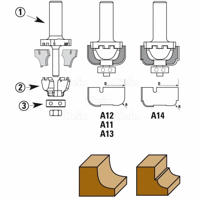 Hw interchangeable insert router bits “nova system” z=2 schema