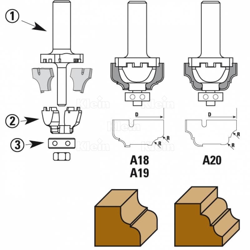 Hw interchangeable insert router bits “nova system” z=2 schema