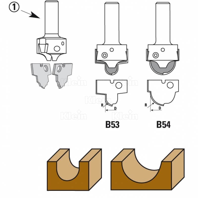 Hw interchangeable insert router bits “nova system” z=2 schema