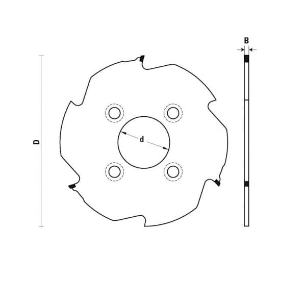 Dp groove cutter for "lamello - clamex p" joints схема