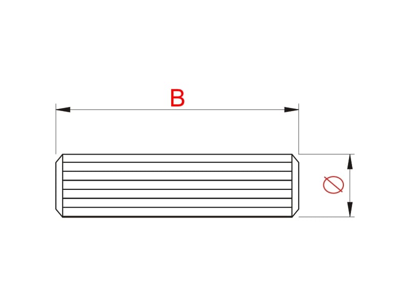 Beech wooden dowels schema