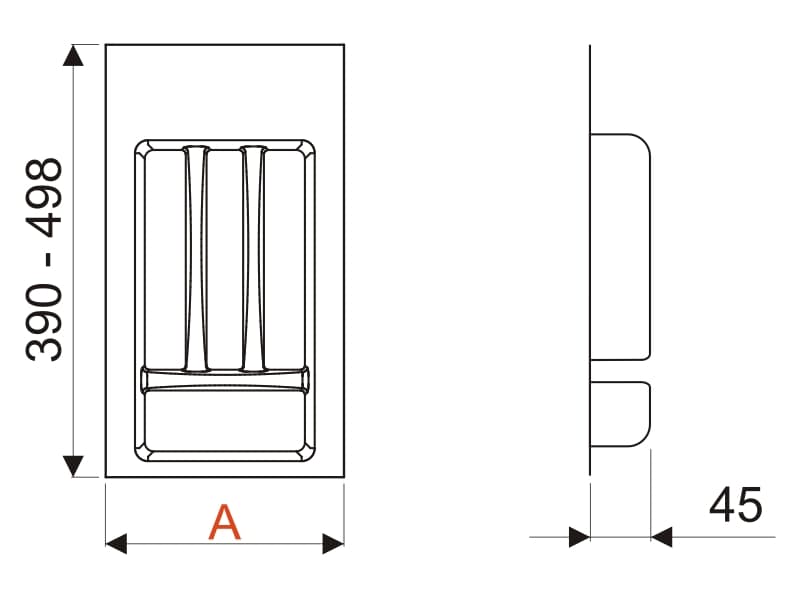 Drawer insert UNION schema
