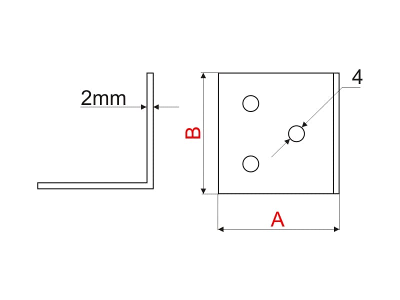 Angle bracket 40x40 schema