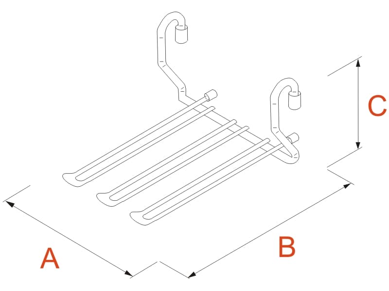 Glass rack small  schema