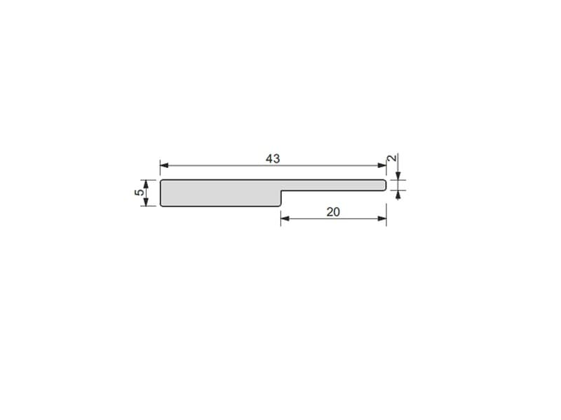 Aluminium profile U-12 schema