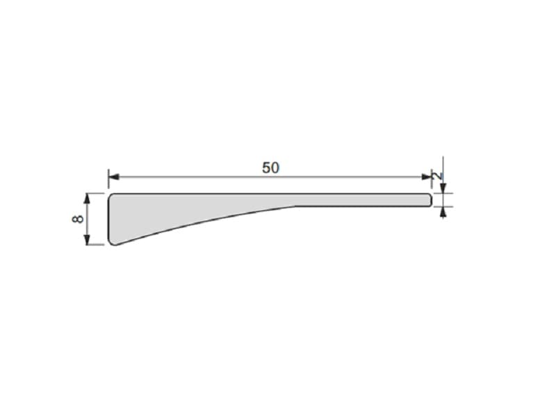 Aluminium profile U-13 schema