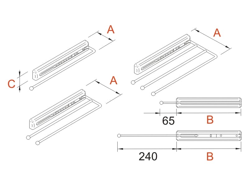 Pull-out towel hanger  schema