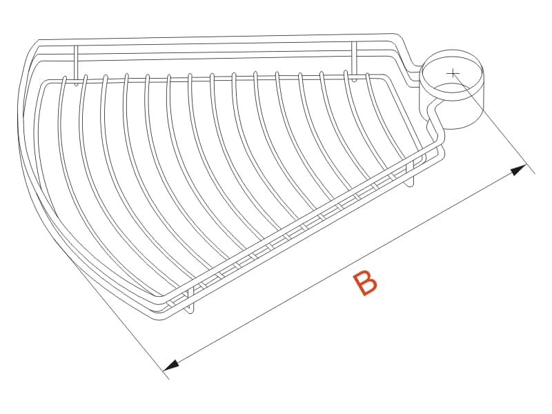 Wedge shaped basket schema