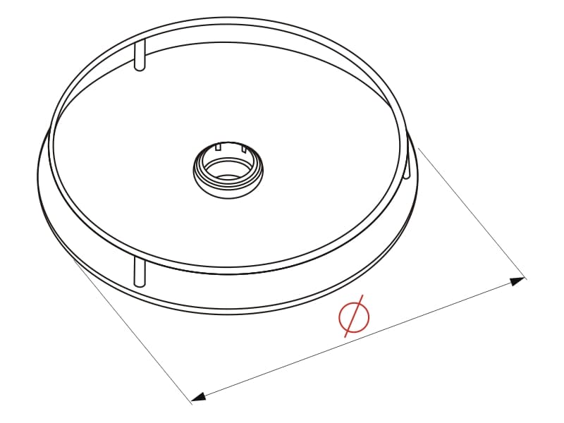 Carousel basket with glass bottom schema