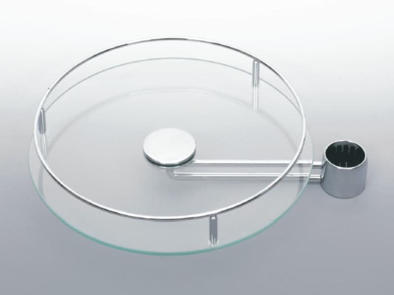 Swiveling basket with glass bottom main image