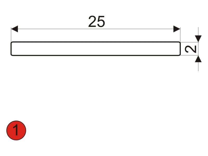 Flat bar - 3.50m schema