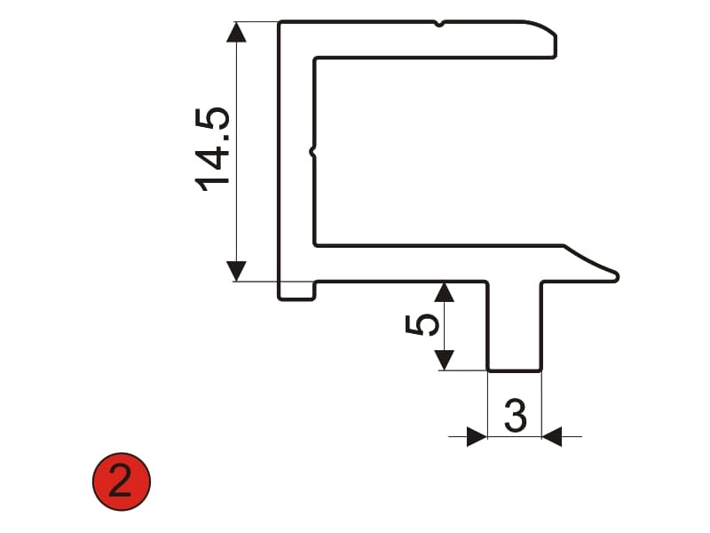 Upper profile AL - 3.50m schema