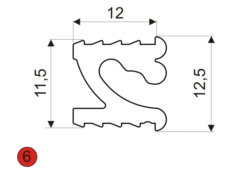 Let-in profile - 3.50m schema