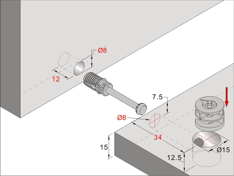 Speading bolt schema