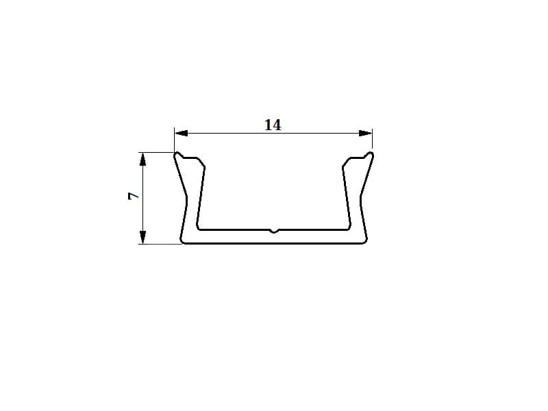 LED aluminium profile G01 schema