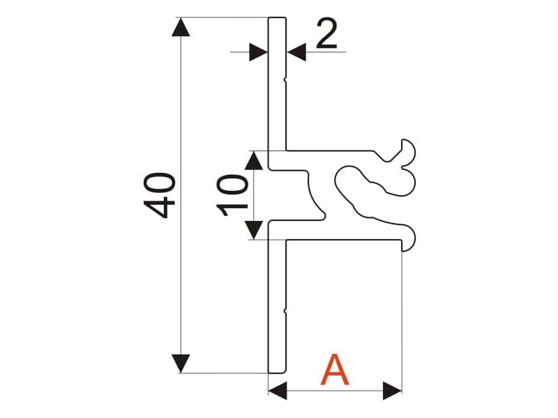 Profile for tiles - 3.50m schema