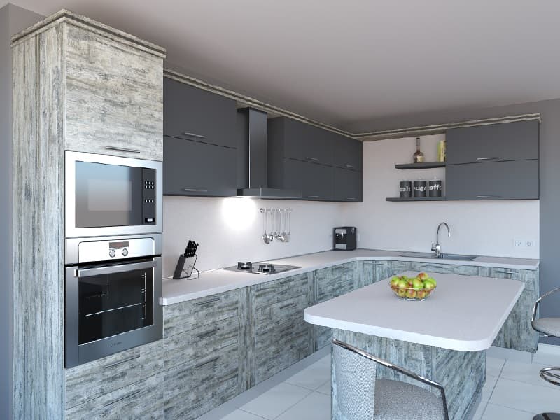 Worktop 3043/S Semolina gray schema