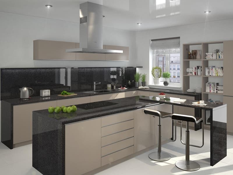 Worktop 4060/S Black silver schema