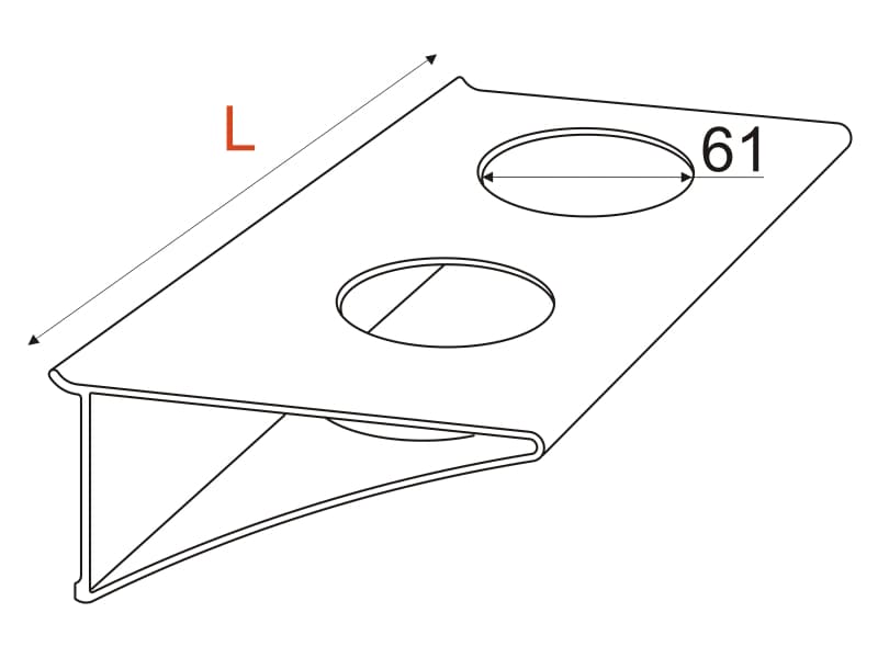 Shelf for glasses schema