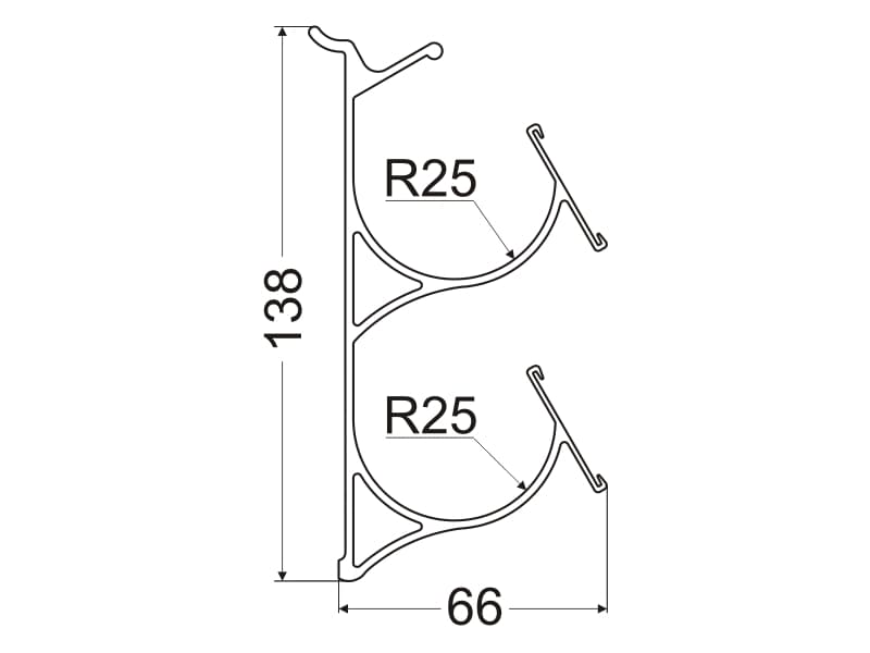 Foil shelf with cutter schema