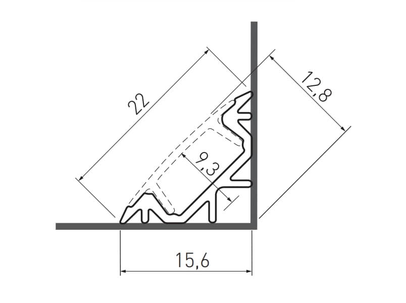 LED aluminium profile G06 schema